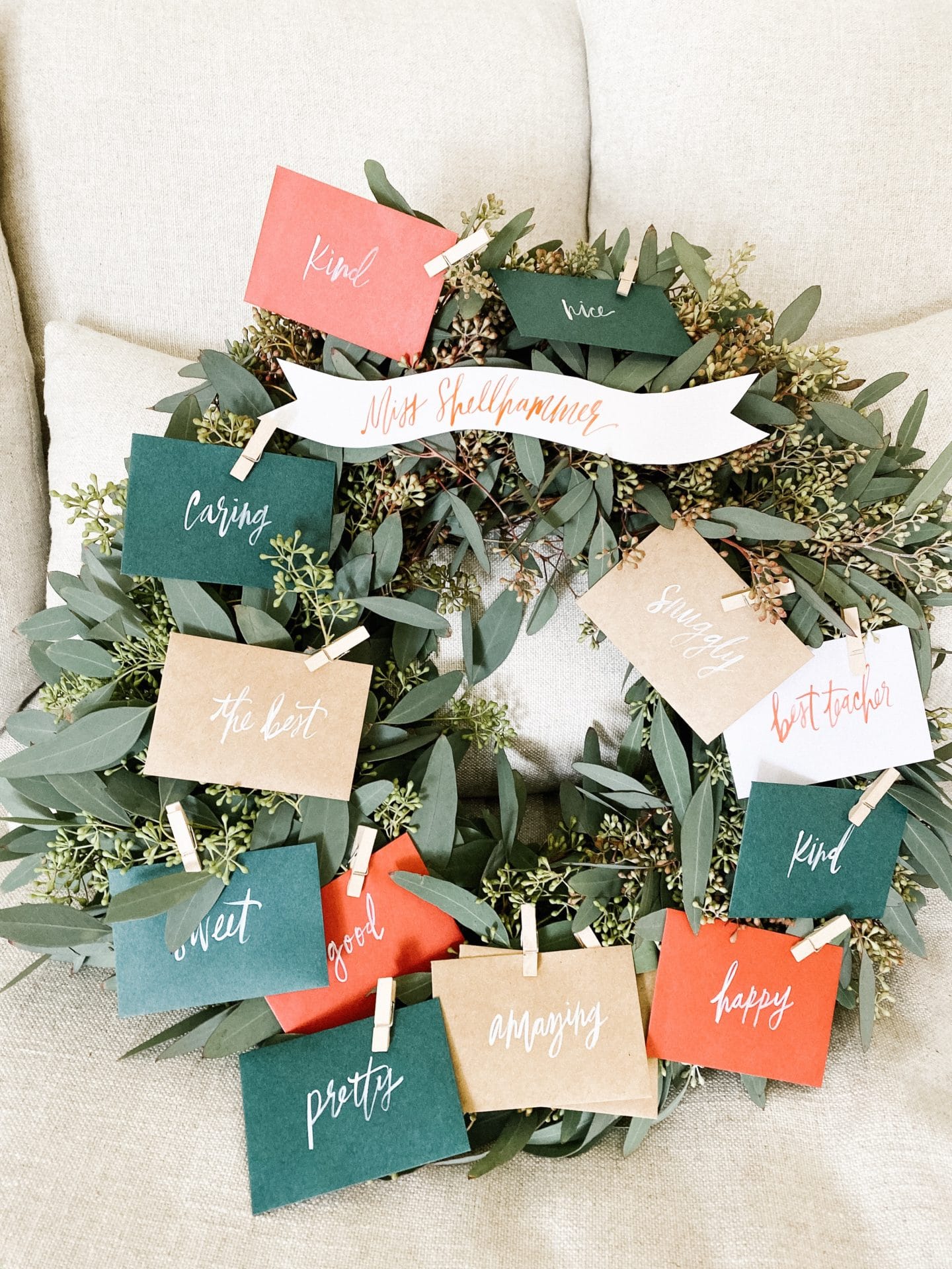 Christmas Gift Card Wreath